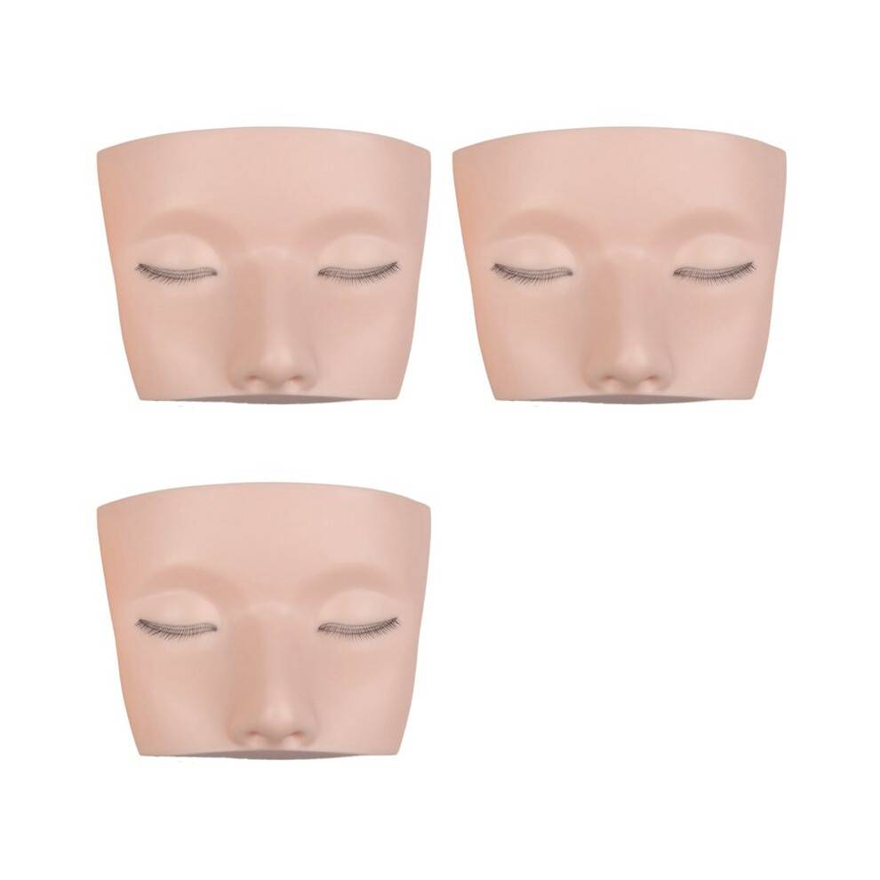 3X 3 Layers Lashes Mannequin for Practice Lash Makeup Tool Extensions Eyelashes Grafting Training Tool