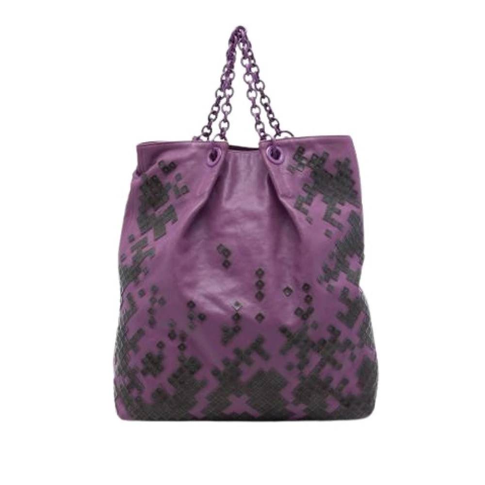 Bottega Veneta Vintage Pre-owned Vintage Tote Bag - Vintage - Dame - Lilla - ONE SIZE - Læder