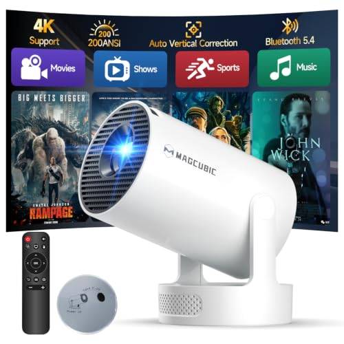 Magcubic Mini Projector 4K HY300pro+, Supports Smart Projector Android 14
