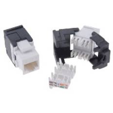 Keystone CAT6/RJ45 sort fatning - Plade