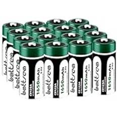 Battsea CR123A 3V Litiumbatteri, 1650mAh 16 Pack CR17345 / CR123 / 123A / 123 Fotobatterier PTC Skyddad med 10 års hållbarhet för kameror Ficklampor Sensorer Nyckellösa lås Larmsystem