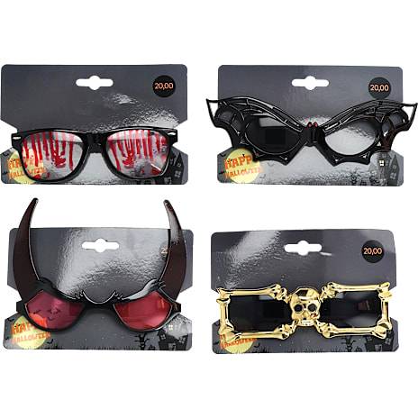 Halloween briller - flere varianter - assorteret