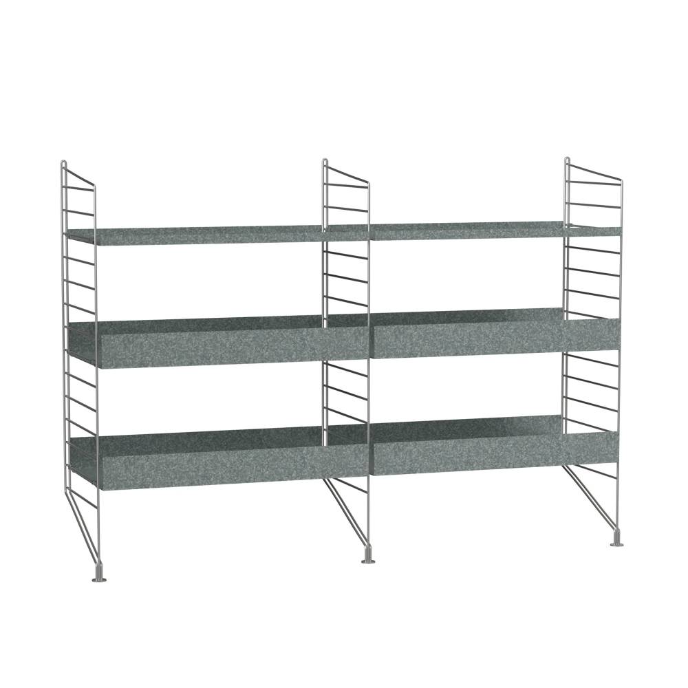 String - Utomhus hyllsystem B Galvaniserad - Hyllor - Nils Strinning - Silver - Metall