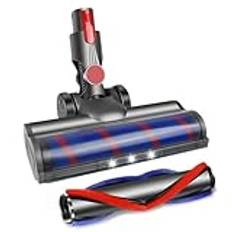 Motoriserad borste för Dyson V7/V8/V10/V11/V15 dammsugare, golvborste tillbehör reservdel turboborste och mjuk rulle med LED-lampor för mattor