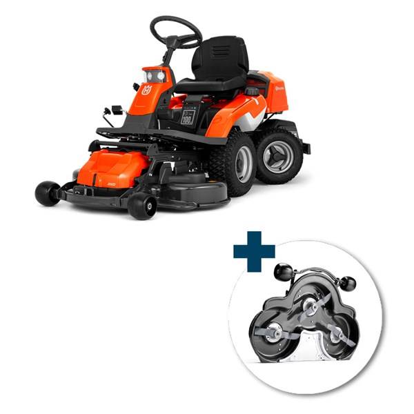 Husqvarna R 216T AWD med Combi 94 Klippebord inkl. fri levering, montering og klargøring.