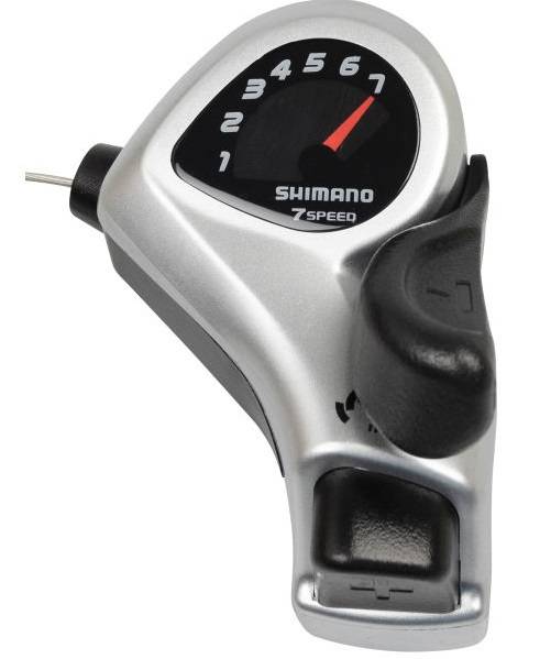 Skiftegreb (til højre) 7 gear Shimano Tourney SL-TX50 - sort/sølv