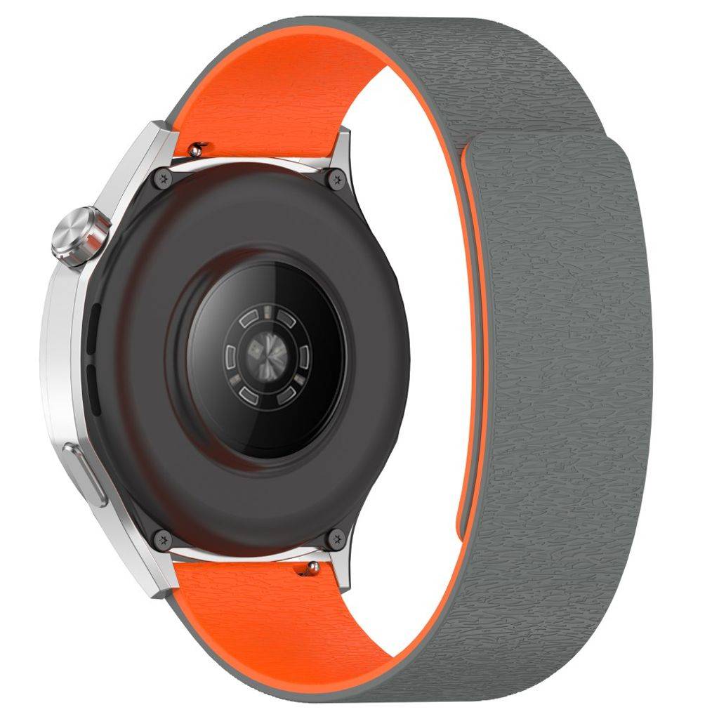 Samsung Galaxy Watch/Garmin Forerunner etc. Silikone Urrem - Grå/Orange