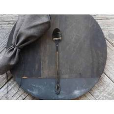 Chic Antique Latte Spoon with Decor Antique Coal