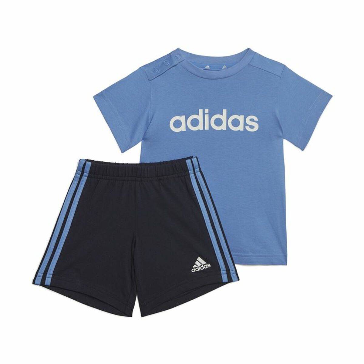 Sportstøj til Baby Adidas 3 Stripes Blå 0-3 MÃ¥neder