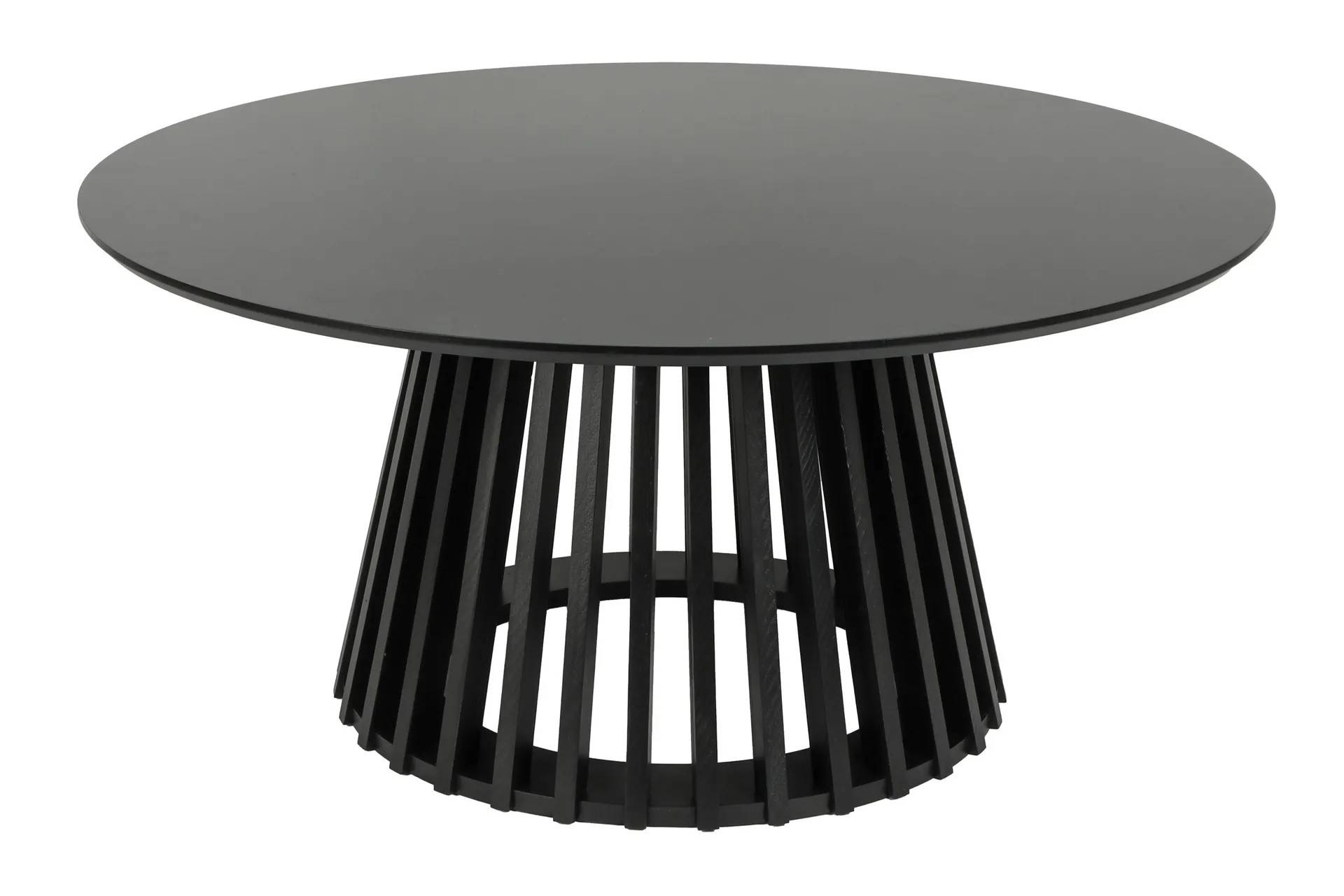 Bark Peyra Soffbord Runt 86 cm Fanér - Svart Träfanér