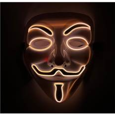 TK Gruppe Timo Klingler Vendetta Läskig LED-mask som kan styras som i Purge, lysande ansikte för halloween, festival och karneval, som kostym för män och kvinnor (Vendetta-röd)