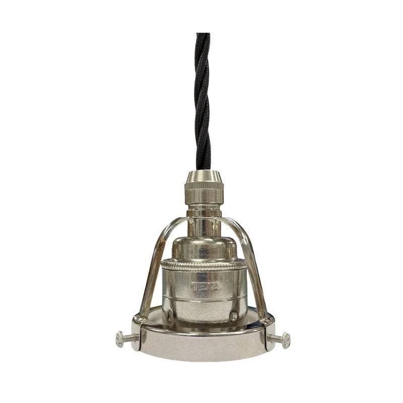 Texa Design Upphäng 116 E27 nickel/svart tvinnad kabel