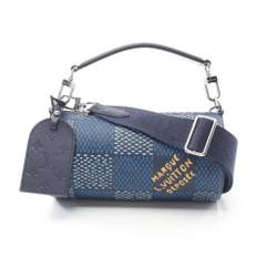 Louis Vuitton Vintage, Pre-owned, Herre, Blå, ONE SIZE, Uld, Pre-owned canvas håndtasker