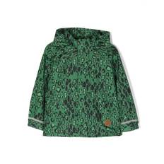 Mini Rodini - Edelweiss leopardmönstrad regnjacka - barn - återvunnen polyester/återvunnen polyester - 140-146 - Grön