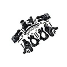 Losi 1/10 Lasernut U4 Tenacity LOS03028 Aluminium Upgrade Parts Combo Set A (Front C-Hubs + Front & Rear Knuckle Arms + Steering Assembly) - Black