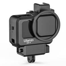 Plast kamera bur til GoPro Hero 11 10 9 sort hus etui mikrofon og fyld lys kold sko vlog tilbehør