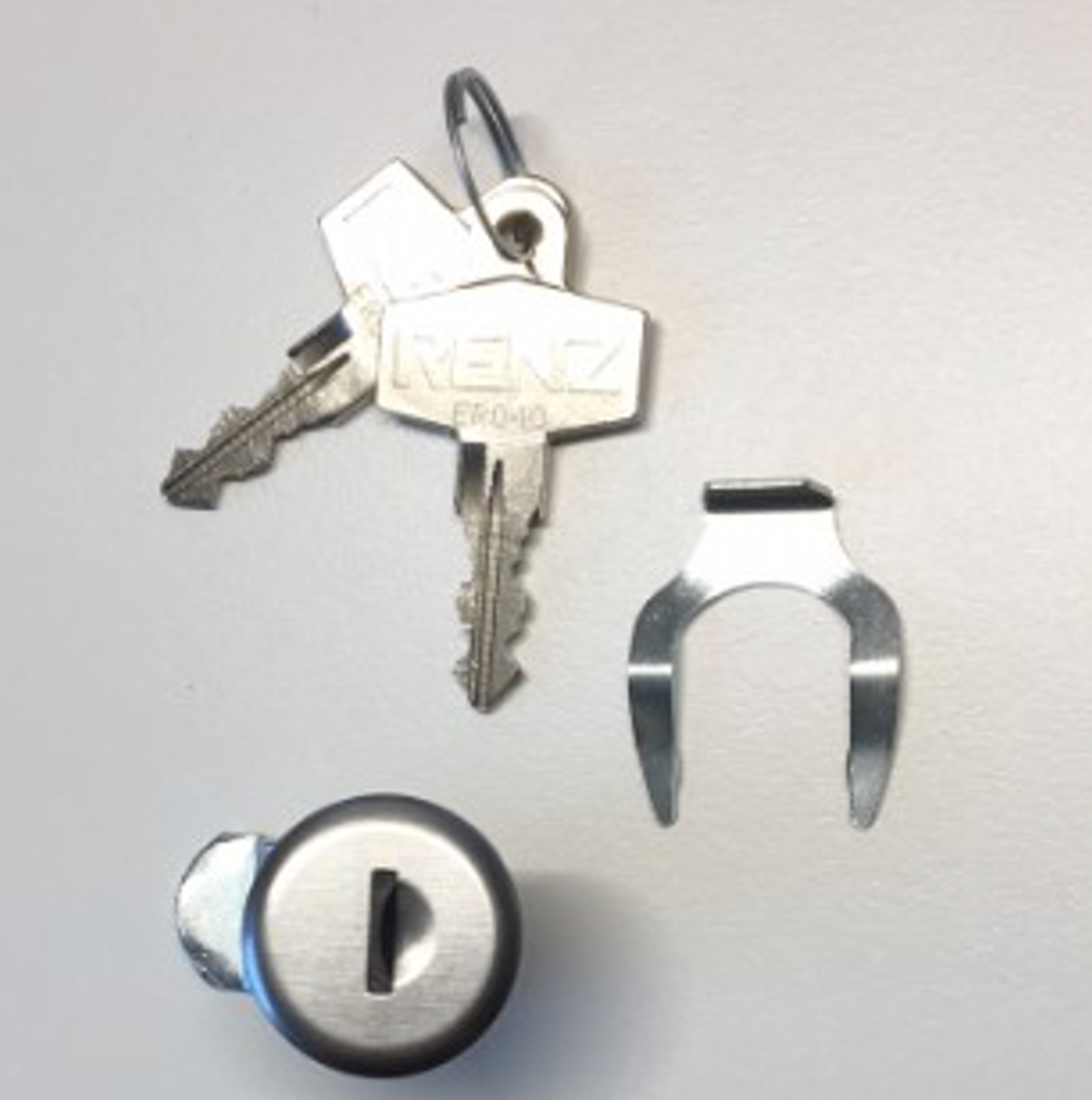 Cylinderlås till gamla Renz fastighetsboxar - Lås 97-9-95224 - Silver