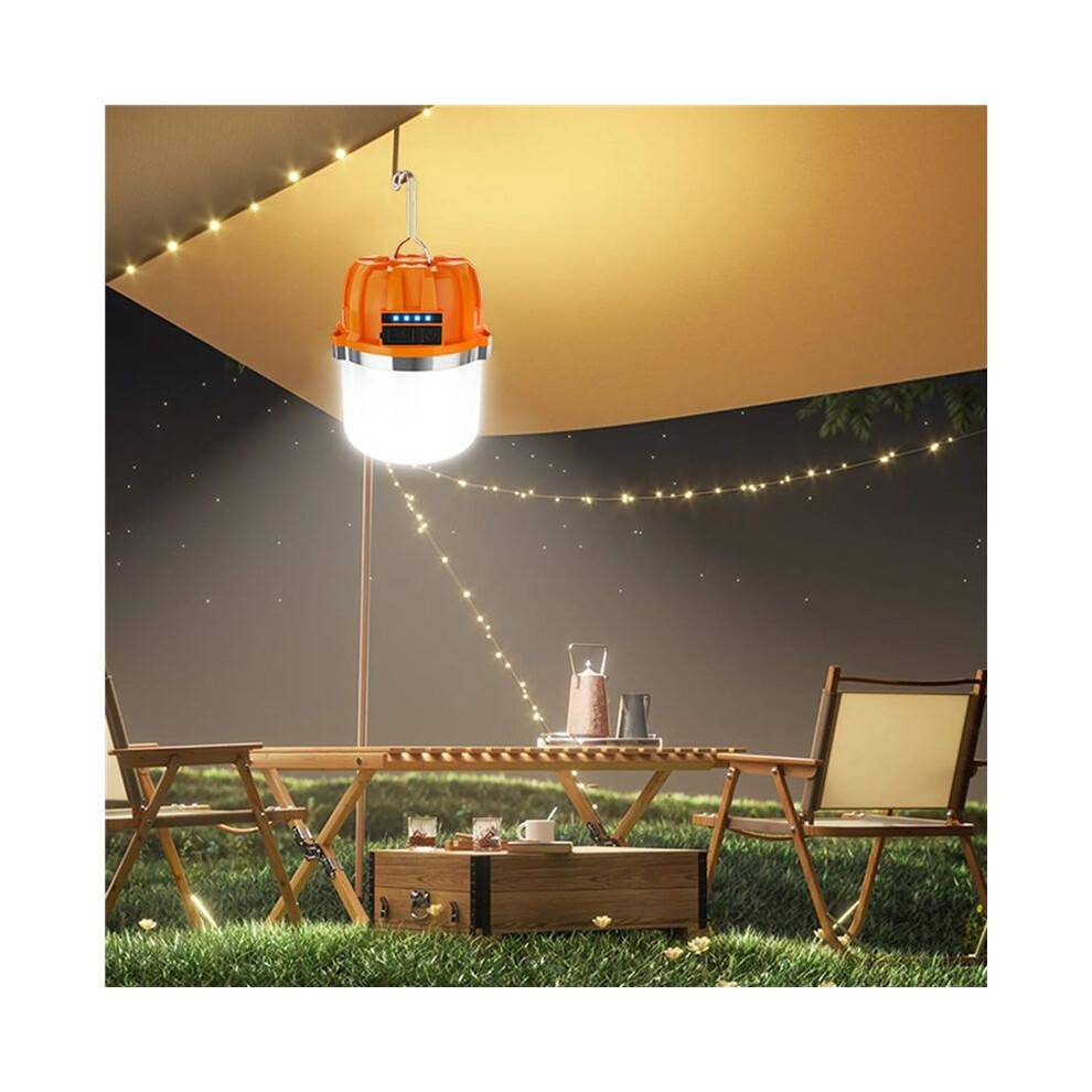 2X USB Rechargeable LED Camping Lights Outdoor Camping BBQ Tents Hanging Lantern Emergency Power Bank