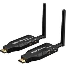 Wireless HDMI Extender 50m Wireless HDMI Transmitter/Receivers 1080P HD 5G Wifi for Laptop to TV PC Monitor Projector