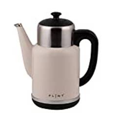 PLINT Cream Color Kettle - 1.7 Litre Capacity - Double Wall Hot Water Kettle for Tea and Coffee - Fast Boil - 1500W Cordless Electric Kettle - BPA Free -Dry Protection - Anti Slip 360° base Kettle