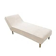 High Stretch Sofa Covers Velvet Chaise Lounge Cover Soft Luxurious Recliner Sofa Slipcover Stretch Armless Chaise Cover for Indoor Bedroom Machine Washable