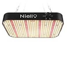 Niello 1200W fullspektrum LED-växtlampa UV och IR för inomhusväxter, odlingsljus med dimbar belysning, kedjekopplingsfunktion, för vegetabilisk blomning