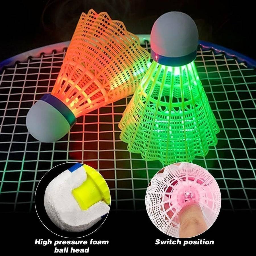 LED badmintonbollar, 6 stycken LED-kulor, LED nylon sport badminton