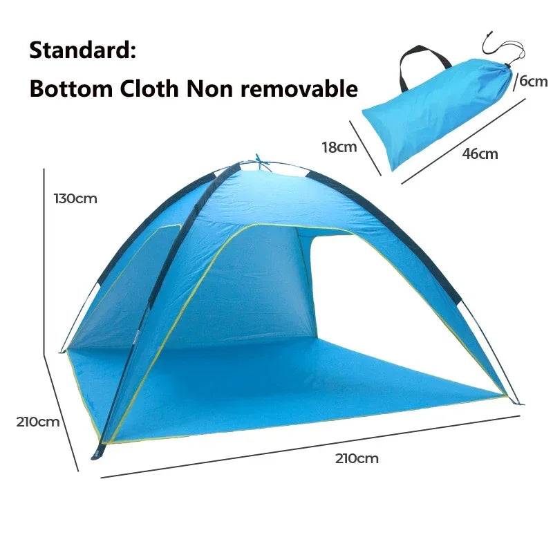 Quick Automatic Opening Beach Tent Sun Shelter Tent Shade Lightwight Pop for Outdoor Camping Three Ventilated And Spacious Tents - france / Standard