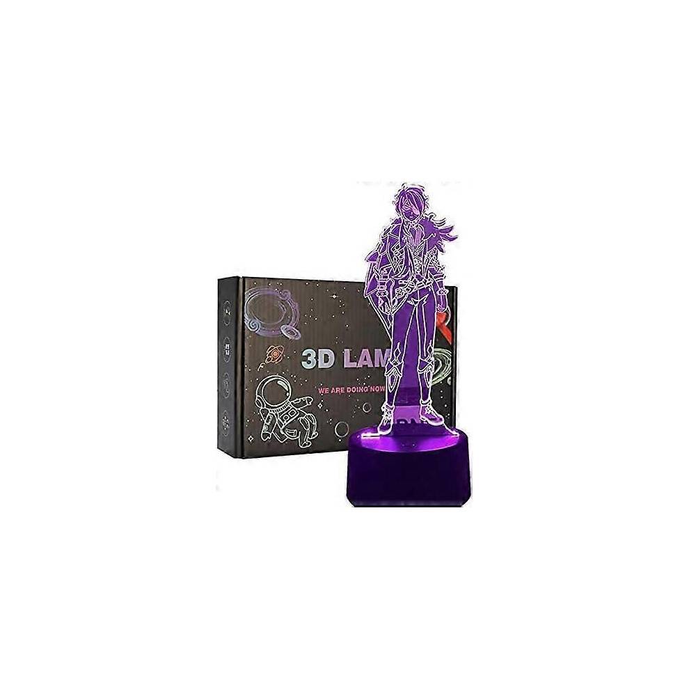Kaeya 3D LED-lampa Anime Night Light 7/16 färger Lämplig för semester i sovrumsbelysning