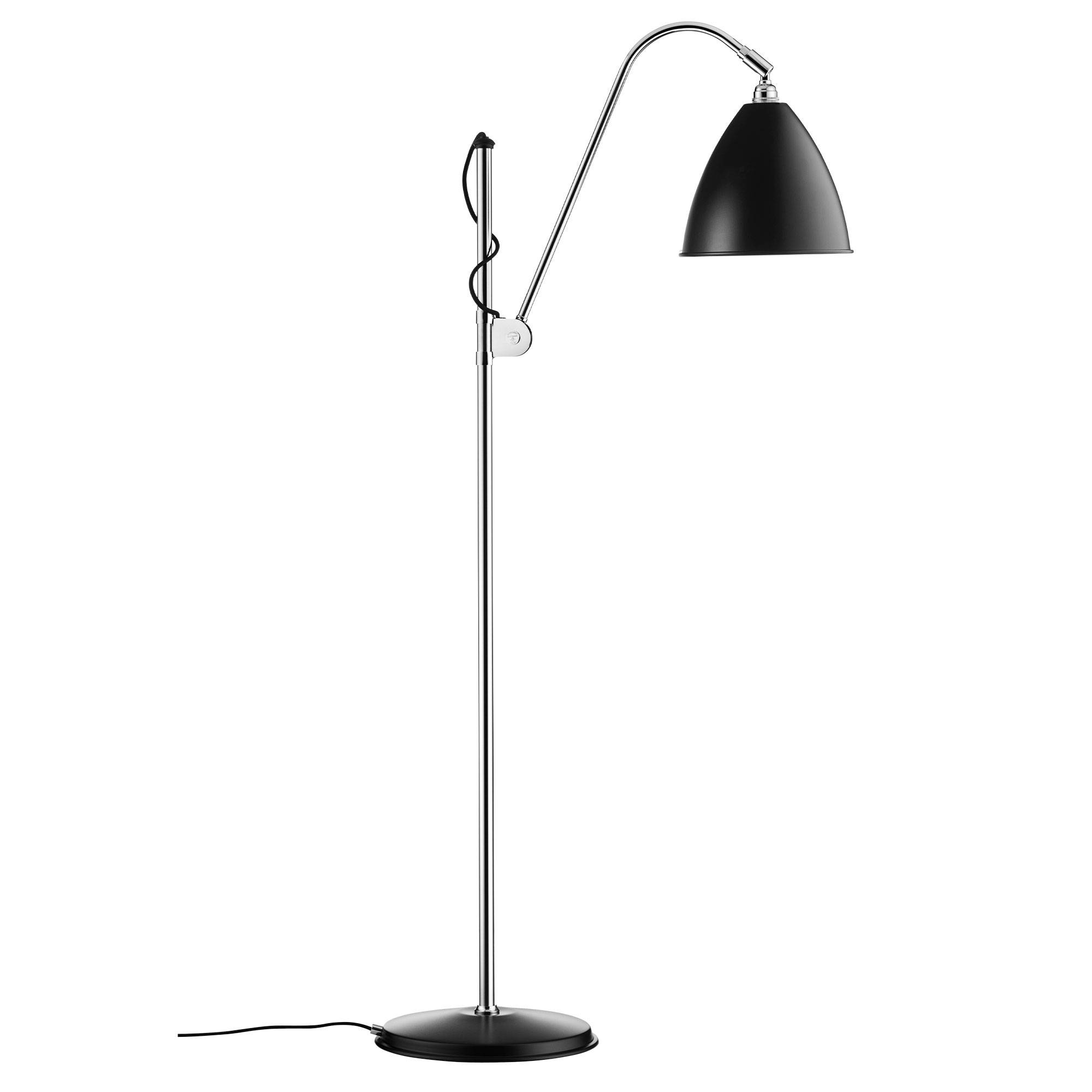 Gubi Bestlite BL3 Gulvlampe Ø21 cm Black Semi Matt/Chrome.