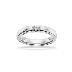 Alliancering i 14kt hvidguld - 54