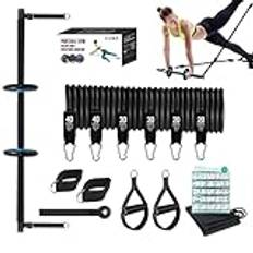 Pilates Bar Kit, Pilates Bar Kit | Pilates Bar Workout med motståndsband,Bärbar Home Gym Pilates Bar Kit Multifunktionell träningsutrustning för helkroppsträning Home Gym