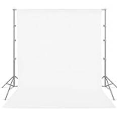 SEDGEWIN 3 x 3,9 m bakgrund fotografi fotobakgrund vit för fotostudio ej reflekterande polyester vit tyg skärm backdrop foto bakgrund för video TV fotostudio