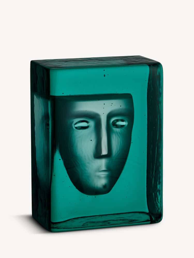 Kosta Boda - Konstglas - Azur - Man petrol blue Bertil Vallien