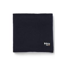 Kids' snood with rubber-effect branding