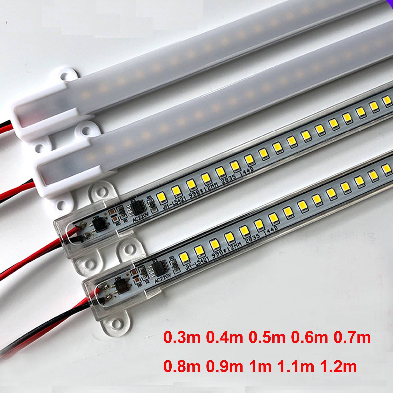 SMD2825 LED Bar Light Hard Led Strip light 220V 240V 72LEDS 30cm 40cm 50cm warm white Pure white Super Bright 10pcs