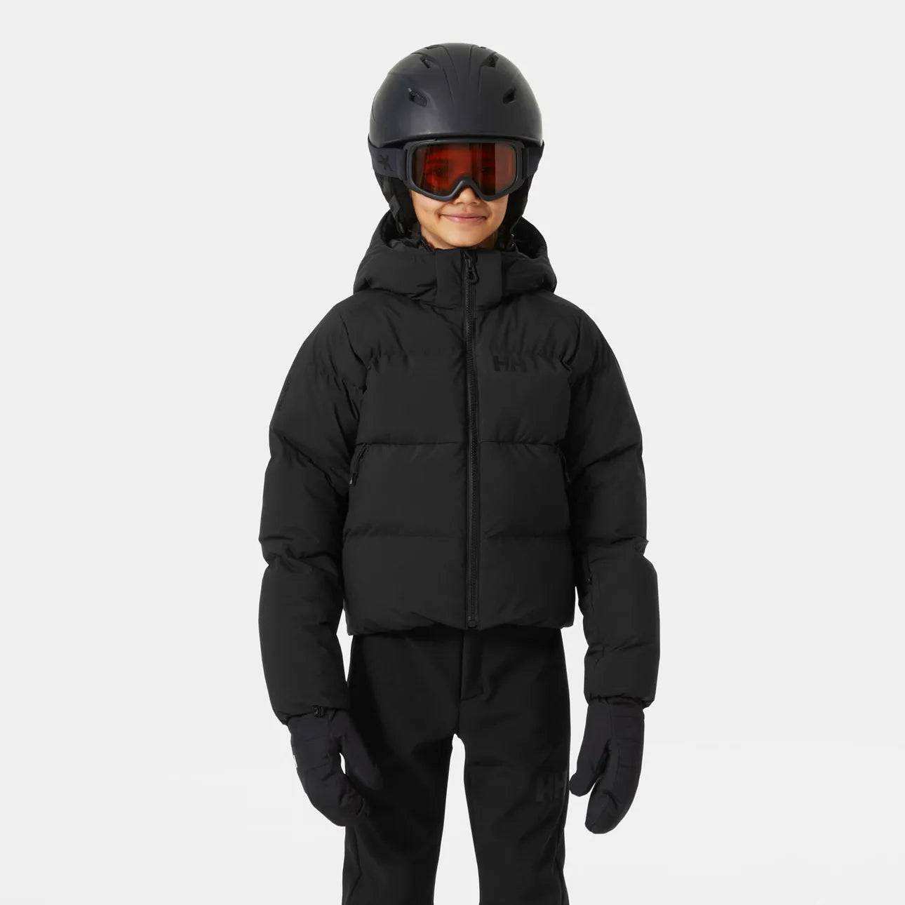 Helly Hansen Juniors' Nora Short Puffy Ski Jacket Skijakke Børn - Black - Black / 152 cm / 12 år