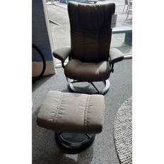 OUTLET - STRESSLESS WING STOL + SKAMMEL - GRØN STOF