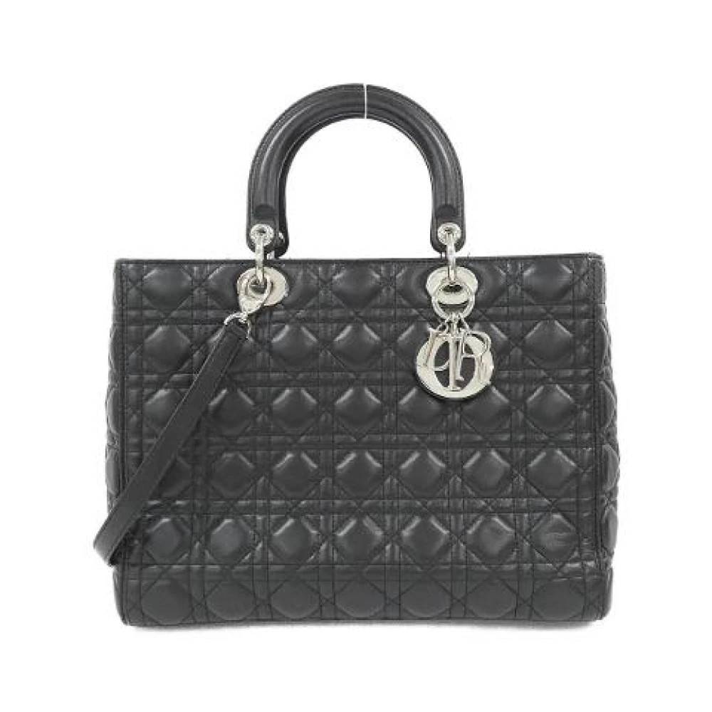 Dior Vintage - Pre-owned Lady Dior Large Lambskin Handbag Vintage - Dam - ONE Size - Läder