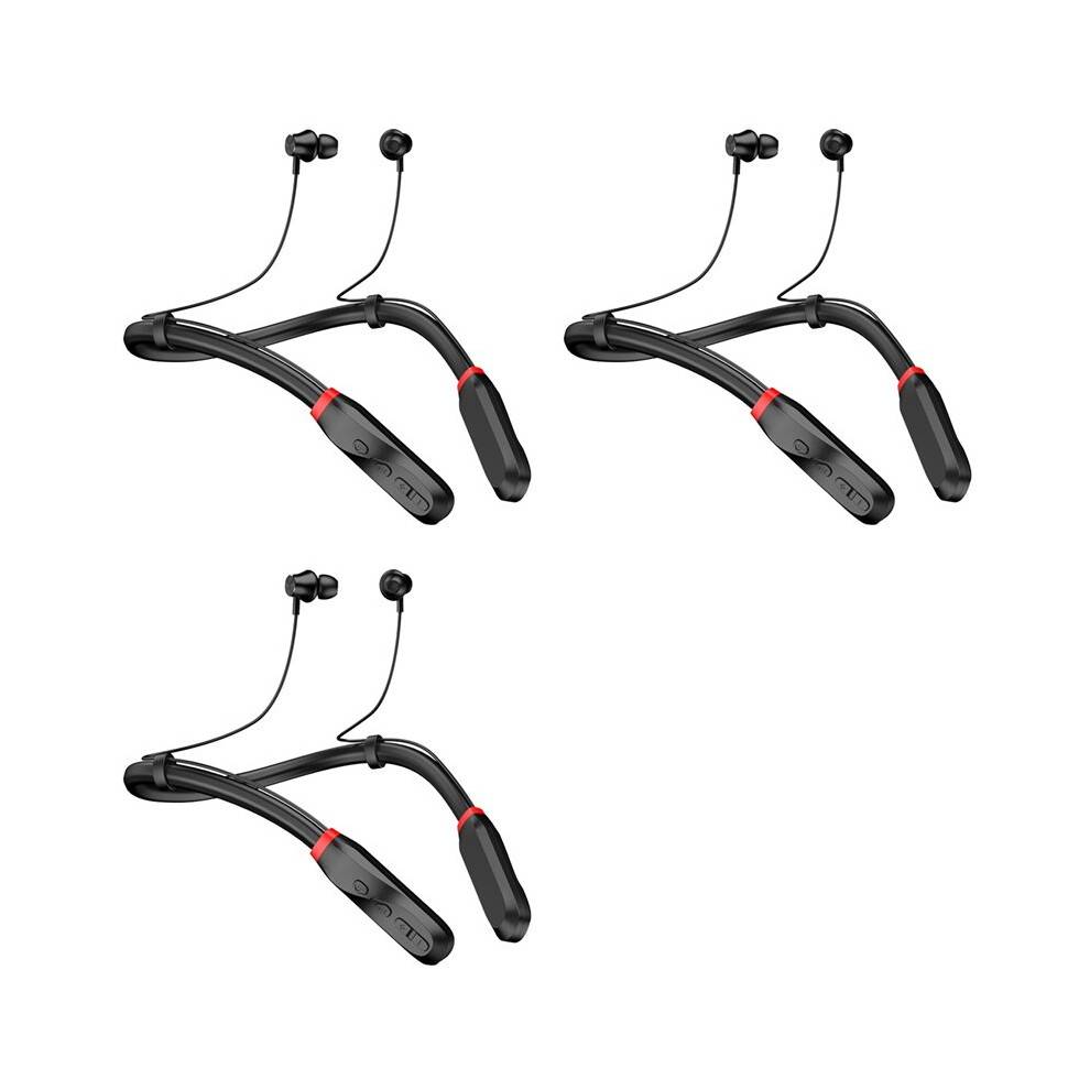 3X Neckband Headphones, Extra Long Playing Wireless Stereo Earbuds with Mic, Sports Waterproof Earphones