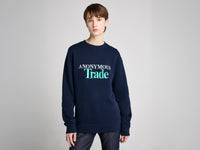 Womens 'anonymous trade' sweatshirt in navy