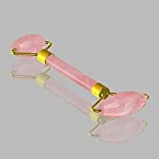 Gua Sha stenmassage Rose Quartz Jade Roller Facial Massager Green Aventurine Face Roller Natural Stone Amethyst Massage Roller Skin Care Tool-rosa