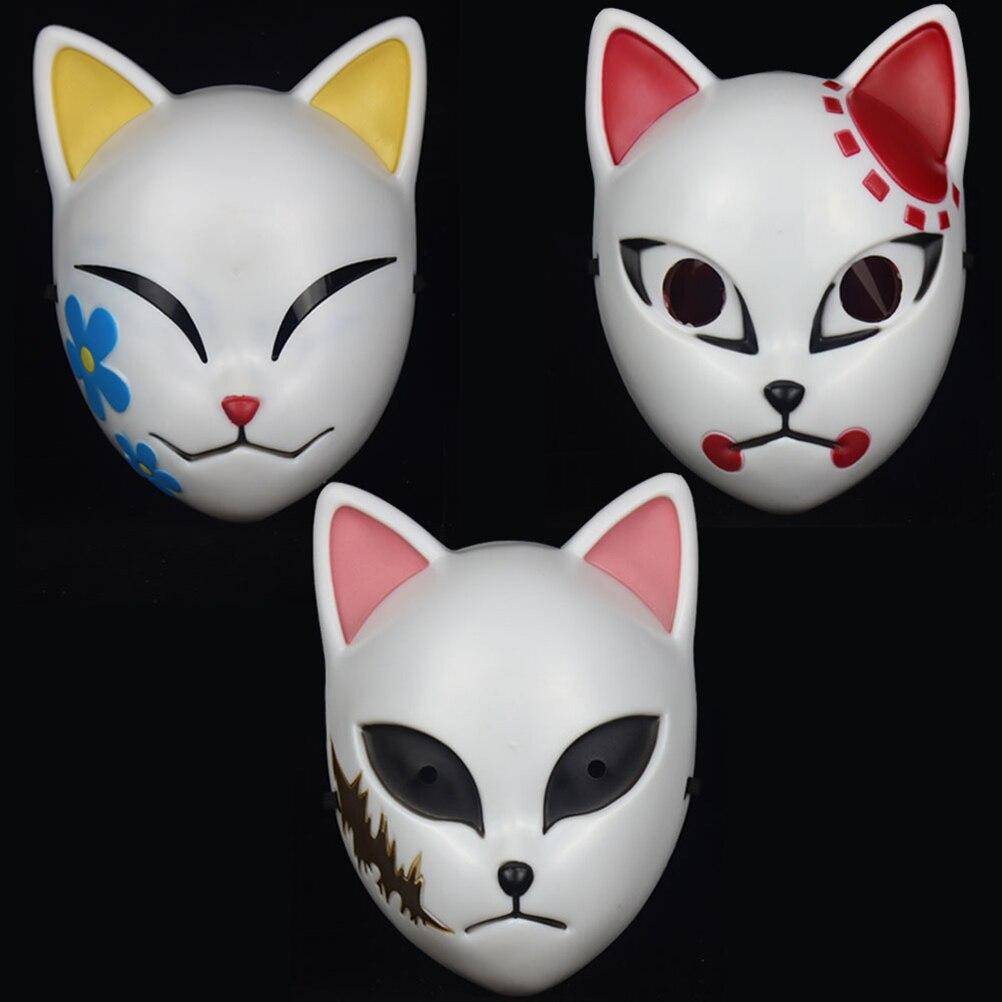 Japansk Anime Demon Slayer Mask Kimetsu No Yaiba Cosplay Sabito Kamado Tanjirou Halloweenfest Kostym Rekvisita ABS Masker KTY