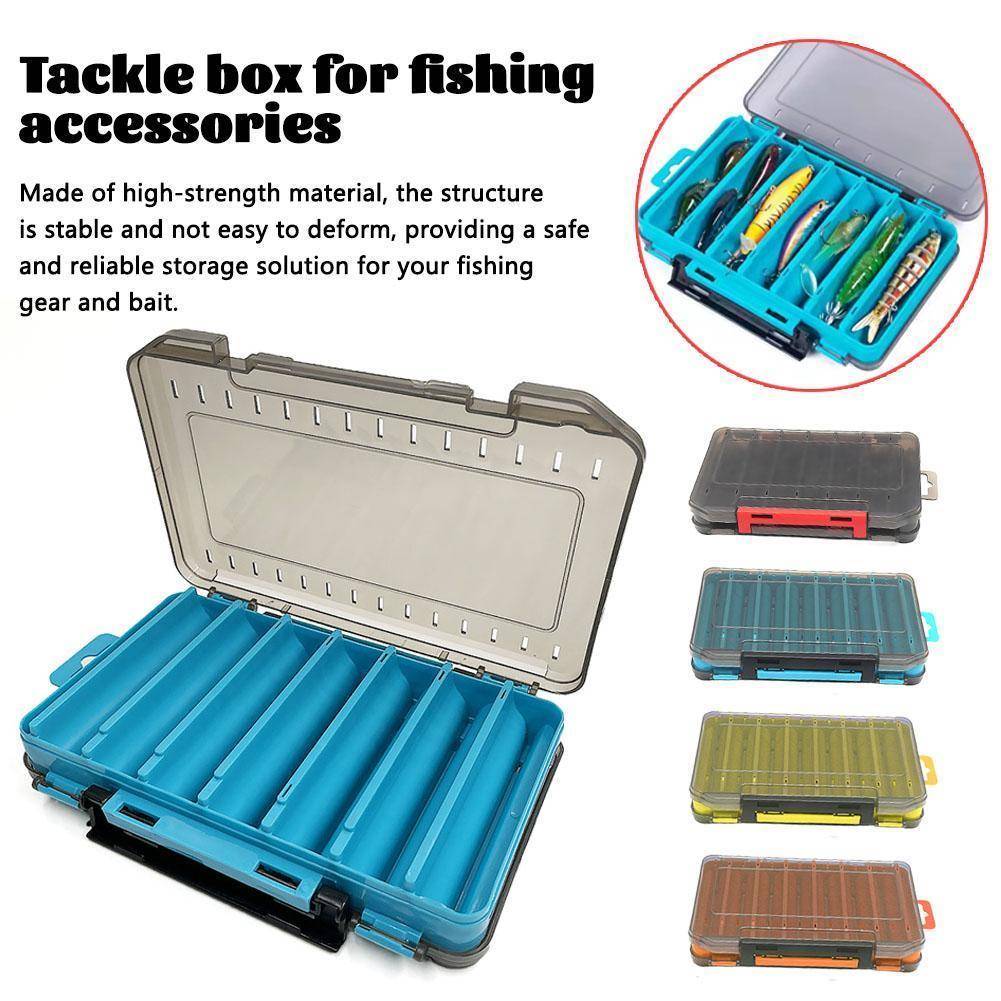 Multi Compartments Fishing Tackle Boxes Fishing Gear Bait Lure Hook Accessories Storage Box Portable Gear Tool Carry Box