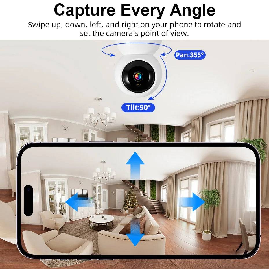 Smart WiFi Pet Camera with AI Tracking & Night Vision - 8MP Camera / EU