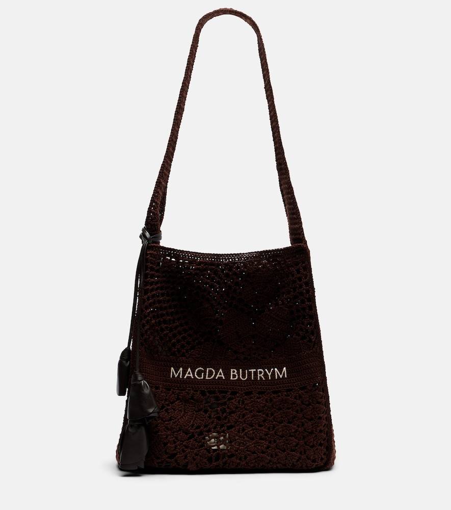Magda Butrym Tote Medium de croché - marrón - Talla Única