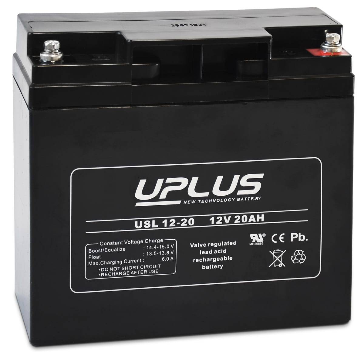 Batteri 20Ah AGM Ackumulator 12V UPLUS 10-12 År