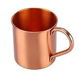 kesurpae Kopparmugg Kopparhaltig öl För Moscow Mule Cups Kaffe Cocktail Vinrestaurang Slät utan invändig liner Dricka, Ren koppar