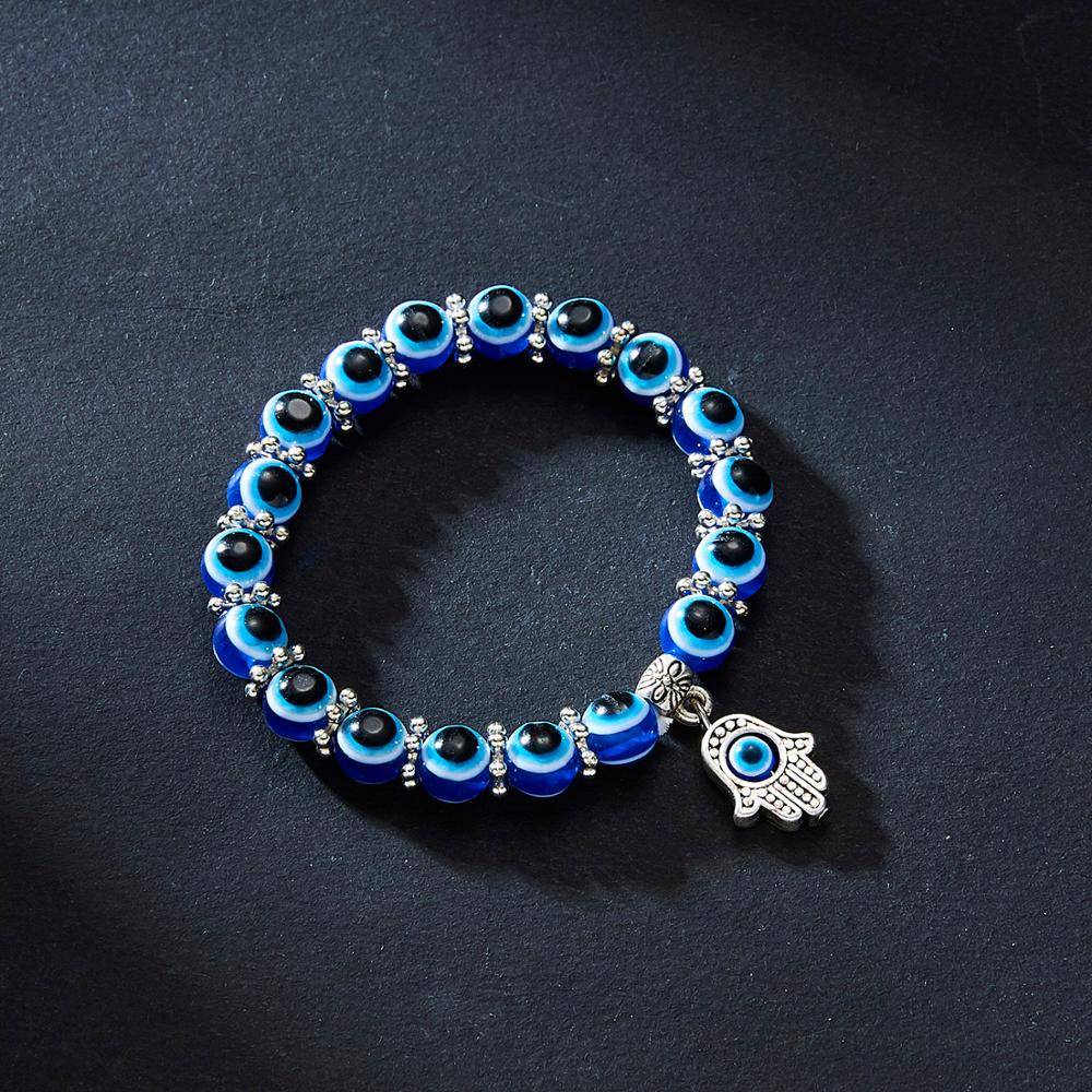 Turkiska Lyckliga Onda Ögat Armband Blå Onda Ögat Pärlarmband Män Kvinnor Handgjorda Lyckliga Smycken Berlockarmband Kvinnlig Dropshipping