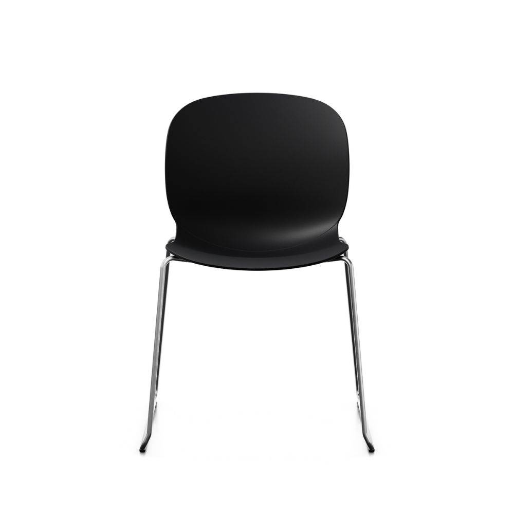 Profim NOOR 6060 kantine/konferencestol, sort, m. alu slædeben.